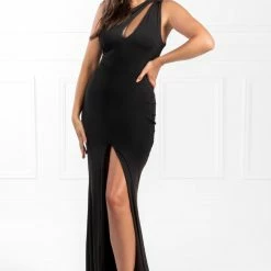 Honey Couture EVANGELINE Black One Shoulder Formal Dress NEW ARRIVALS