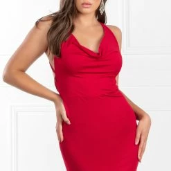 Honey Couture ANASTASIA Berry Low Back Mermaid Dress NEW ARRIVALS
