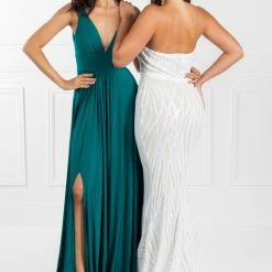 Honey Couture ELLE Emerald Green V Front Formal Dress NEW ARRIVALS