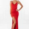 Honey Couture CIARA Red Low Back Formal Dress NEW ARRIVALS