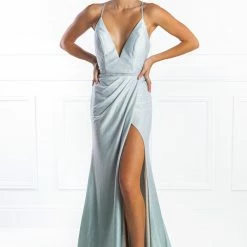 Honey Couture JEWELLA Ombré Silver Green Formal Dress NEW ARRIVALS