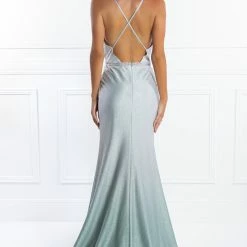 Honey Couture JEWELLA Ombré Silver Green Formal Dress NEW ARRIVALS