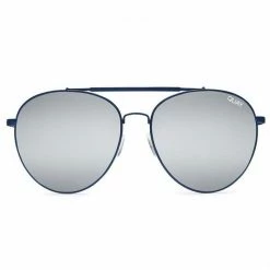 Quay Australia LICKETY SPLIT Blue Silver Designer Sunglasses ACCESSORIES