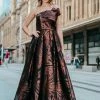 Tina Holly Couture Made To Order Tina Holly Couture T0520 Rose Brown Strapless Ballgown Formal Dress