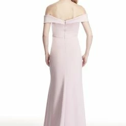 Tina Holly Couture Made To Order Tina Holly Couture T17115 Tea Rose Pink Off Shoulder Formal Gown Dress