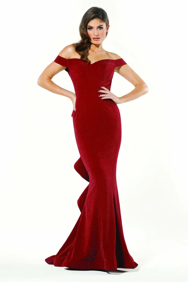 Tina Holly Couture Made To Order NEW ARRIVALS Tinaholy Couture T18117 Burgundy Jersey Off Shoulder Formal Gown 3 Tina Holly Couture Made To Order NEW ARRIVALS Tinaholy Couture T18117 Burgundy Jersey Off Shoulder Formal Gown