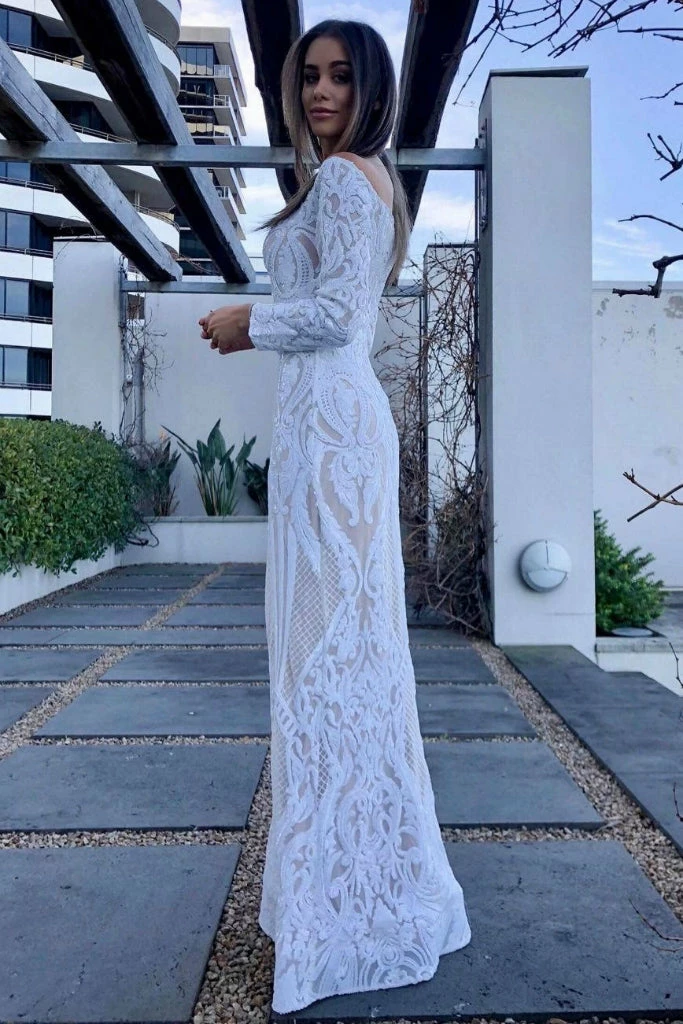 Tina Holly Couture Made To Order Tina Holly Couture T1866 White & Nude Off Shoulder Formal Gown Prom Dress 8 Tina Holly Couture Made To Order Tina Holly Couture T1866 White & Nude Off Shoulder Formal Gown Prom Dress