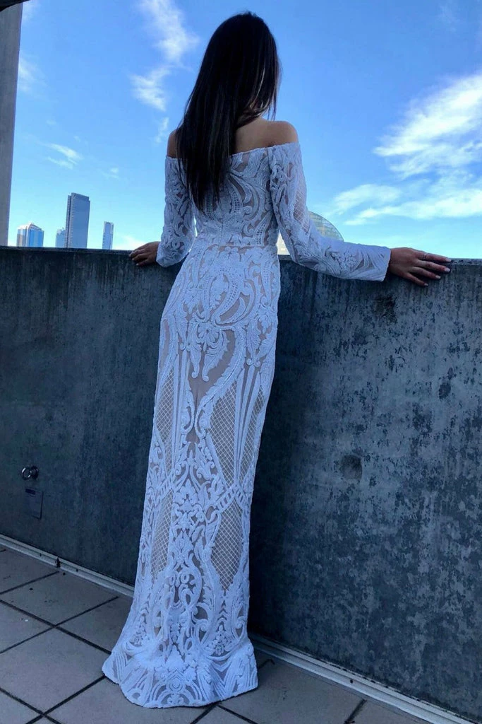 Tina Holly Couture Made To Order Tina Holly Couture T1866 White & Nude Off Shoulder Formal Gown Prom Dress 9 Tina Holly Couture Made To Order Tina Holly Couture T1866 White & Nude Off Shoulder Formal Gown Prom Dress