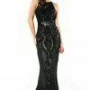 Tina Holly Couture Made To Order NEW ARRIVALS Tina Holly Couture T1868 Black & Nude Sequin Formal Gown Dress