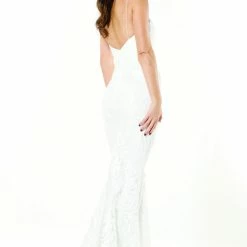 Tina Holly Couture Made To Order Tina Holly Couture T19280 White & White Wedding Mermaid Formal Dress