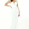 Tina Holly Couture Made To Order Tina Holly Couture T19280 White & White Wedding Mermaid Formal Dress