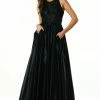 Tina Holly Couture Made To Order Tinaholy Couture Designer T19435 Black Satin Formal Prom Ball Gown Dress