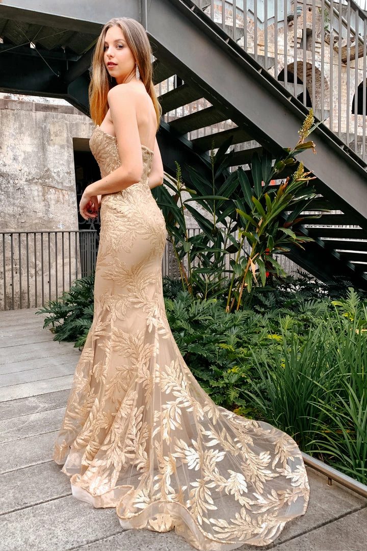 Tina Holly Couture Made To Order Tina Holly Couture TA107 Gold Sequin & Mesh Strapless Mermaid Formal Dress NEW ARRIVALS 5 Tina Holly Couture Made To Order Tina Holly Couture TA107 Gold Sequin & Mesh Strapless Mermaid Formal Dress NEW ARRIVALS