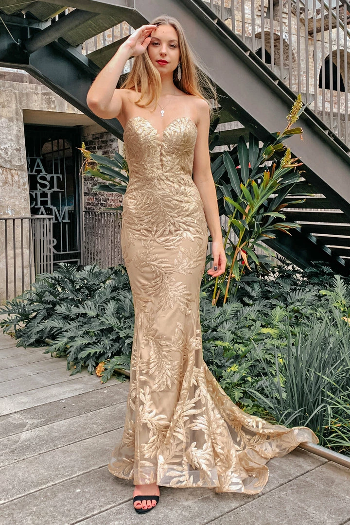 Tina Holly Couture Made To Order Tina Holly Couture TA107 Gold Sequin & Mesh Strapless Mermaid Formal Dress NEW ARRIVALS 7 Tina Holly Couture Made To Order Tina Holly Couture TA107 Gold Sequin & Mesh Strapless Mermaid Formal Dress NEW ARRIVALS