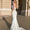 Tina Holly Couture Made To Order Tina Holly Couture TA107A White Sequin & Lace Mermaid Bridal Formal Dress