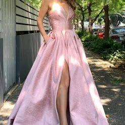 Tina Holly Couture TA611B Dusty Pink Strapless Ball Gown Formal Dress