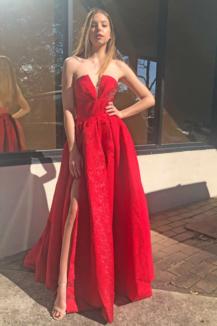 Tina Holly Couture Made To Order NEW ARRIVALS Tina Holly Couture TA611B Red Strapless Ball Gown Formal Dress 5 Tina Holly Couture Made To Order NEW ARRIVALS Tina Holly Couture TA611B Red Strapless Ball Gown Formal Dress