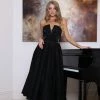 Tina Holly Couture Made To Order Tina Holly Couture TA625 Black Satin Strapless Semi Formal Dress