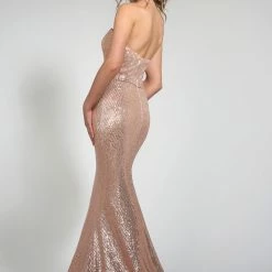 Tina Holly Couture Made To Order Tina Holly Couture TA823 Rose Gold Sequin Strapless Mermaid Formal Dress NEW ARRIVALS
