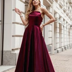 Tina Holly Couture Made To Order NEW ARRIVALS Tina Holly Couture TE720 Berry Satin Asymmetrical Strapless Silky Formal Dress 11 Tina Holly Couture Made To Order NEW ARRIVALS Tina Holly Couture TE720 Berry Satin Asymmetrical Strapless Silky Formal Dress