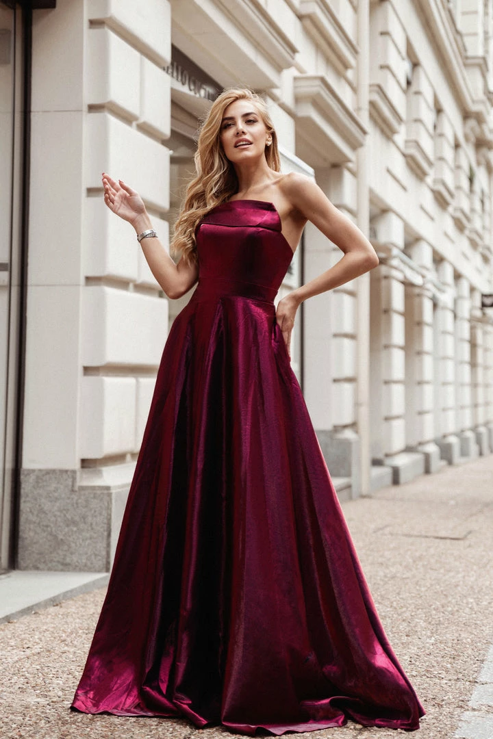 Tina Holly Couture Made To Order NEW ARRIVALS Tina Holly Couture TE720 Berry Satin Asymmetrical Strapless Silky Formal Dress 7 Tina Holly Couture Made To Order NEW ARRIVALS Tina Holly Couture TE720 Berry Satin Asymmetrical Strapless Silky Formal Dress