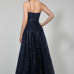 Tina Holly Couture Made To Order Tina Holly Couture Designer TH018 Blue Floral Ball Gown Formal Dress