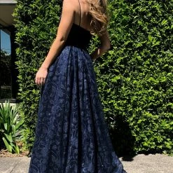 Tina Holly Couture Made To Order Tina Holly Couture Designer TH018 Blue Floral Ball Gown Formal Dress 9 Tina Holly Couture Made To Order Tina Holly Couture Designer TH018 Blue Floral Ball Gown Formal Dress