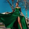 Tina Holly Couture Made To Order NEW ARRIVALS Tina Holly Couture Designer TH122 Emerald Green Silky Formal Gown