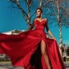 Tina Holly Couture Made To Order Tina Holly Couture Designer TH122 Red Silky Formal Gown