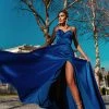 Tina Holly Couture Made To Order NEW ARRIVALS Tina Holly Couture Designer TH122 Royal Blue Silky Formal Gown