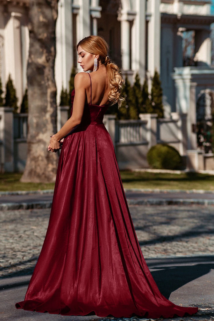 Tina Holly Couture Made To Order Tina Holly Couture Designer TH122 Wine Red Silky Formal Gown 5 Tina Holly Couture Made To Order Tina Holly Couture Designer TH122 Wine Red Silky Formal Gown
