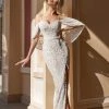 Tina Holly Couture Made To Order Tina Holly Couture TK048 White & Nude Sequin Midi Wedding Dress BRIDAL COLLECTION