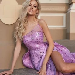 Tina Holly Couture Made To Order Tina Holly Couture Designer TK310 Wisteria Pink Glitter Formal Dress W Over Skirt NEW ARRIVALS