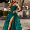 Tina Holly Couture Made To Order NEW ARRIVALS Tina Holly Couture Designer TK310 Emerald Green Glitter Formal Dress W Over Skirt