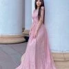 Tina Holly Couture Made To Order Tina Holly Couture Designer TQ036 Rose Pink Glitter One Shoulder Formal Gown NEW ARRIVALS