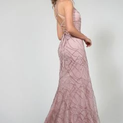 Tina Holly Couture Made To Order NEW ARRIVALS Tina Holly Couture Designer TW001 Tea Rose Pink Mermaid Formal Dress