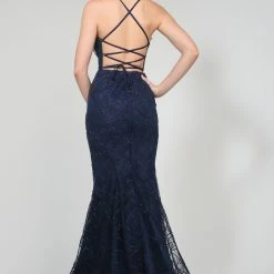 Tina Holly Couture Made To Order NEW ARRIVALS Tina Holly Couture Designer TW001 Navy Blue Mermaid Formal Dress