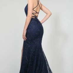 Tina Holly Couture Made To Order NEW ARRIVALS Tina Holly Couture Designer TW001 Navy Blue Mermaid Formal Dress