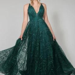 Tina Holly Couture Made To Order Tina Holly Couture Designer TW002 Emerald Green Sequin Formal Dress NEW ARRIVALS