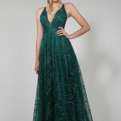 Tina Holly Couture Made To Order Tina Holly Couture Designer TW002 Emerald Green Sequin Formal Dress NEW ARRIVALS
