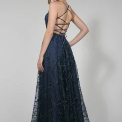 Tina Holly Couture Made To Order Tina Holly Couture Designer TW002 Navy Blue Sequin Formal Dress NEW ARRIVALS