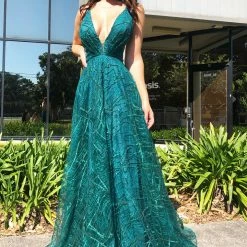 Tina Holly Couture Made To Order Tina Holly Couture Designer TW002 Emerald Green Sequin Formal Dress NEW ARRIVALS