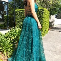 Tina Holly Couture Made To Order Tina Holly Couture Designer TW002 Emerald Green Sequin Formal Dress NEW ARRIVALS