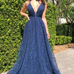 Tina Holly Couture Made To Order Tina Holly Couture Designer TW002 Navy Blue Sequin Formal Dress NEW ARRIVALS