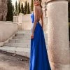 Tina Holly Couture Made To Order Tina Holly Couture Designer TW004 Royal Blue Lace Up Back Silky Satin Formal Gown 2 Tina Holly Couture Made To Order Tina Holly Couture Designer TW004 Royal Blue Lace Up Back Silky Satin Formal Gown