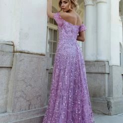 Tina Holly Couture Made To Order Tina Holly Couture TW023 Lilac Purple Off Shoulder A Line Formal Dress NEW ARRIVALS