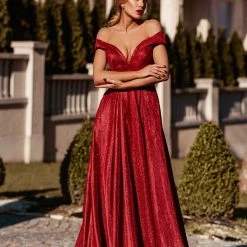 Tina Holly Couture Made To Order Tina Holly Couture Designer TW028 Red Glitter Formal Dress W Over Skirt