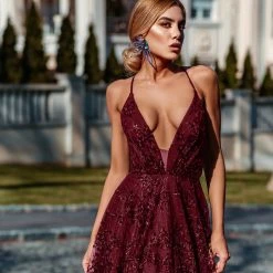 Tina Holly Couture Made To Order Tina Holly Couture TW030 Burgundy Gala A Line Formal Dress 8 Tina Holly Couture Made To Order Tina Holly Couture TW030 Burgundy Gala A Line Formal Dress