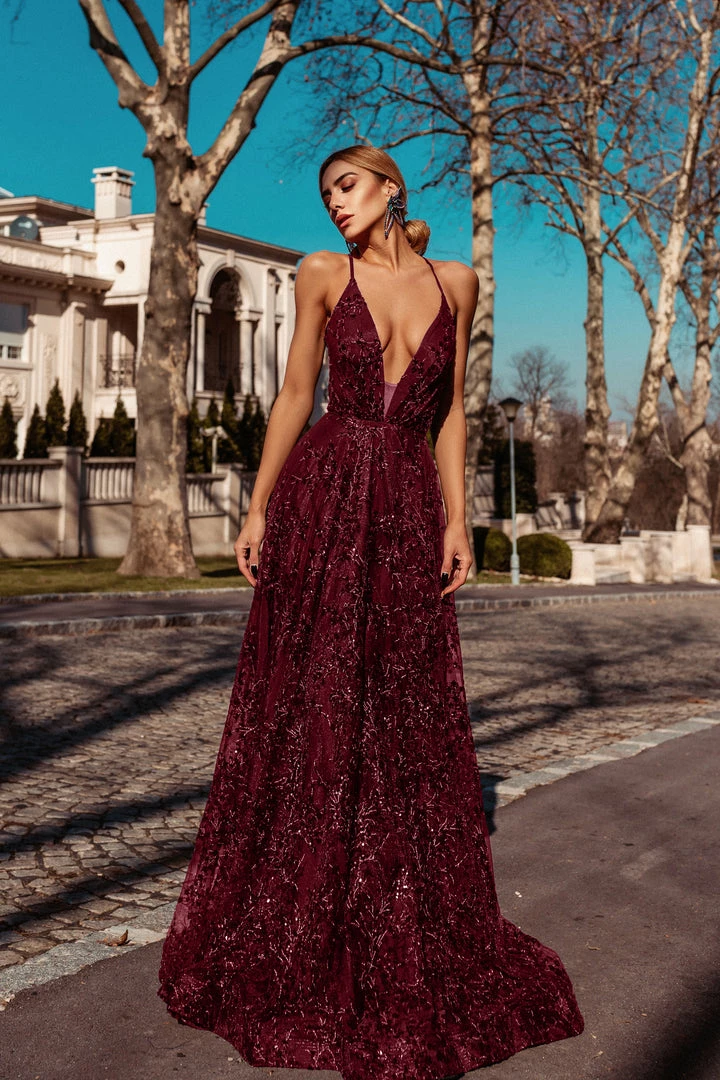Tina Holly Couture Made To Order Tina Holly Couture TW030 Burgundy Gala A Line Formal Dress 6 Tina Holly Couture Made To Order Tina Holly Couture TW030 Burgundy Gala A Line Formal Dress