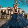 Tina Holly Couture Made To Order NEW ARRIVALS Tina Holly Couture TW030 Navy Blue Gala A Line Formal Dress
